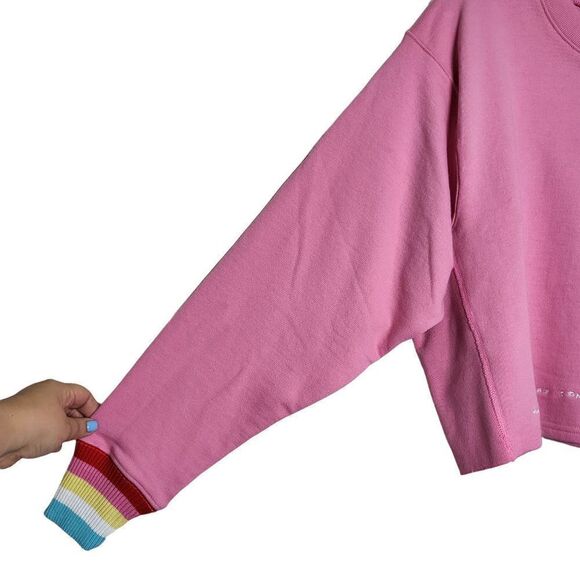 The Mighty Company The Sweatshirt Pink Rainbow Cuff Size S/M - Picture 9 of 15